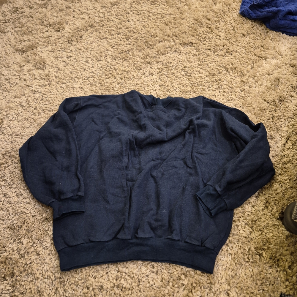 Vintage Navy Blue Men's Sweater By Tavako Size XL - Picture 3 of 4